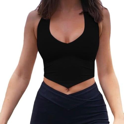 Summer Women Tank Tops Streetwear Push Up Cropped Top For Female Lounge Solid Color Casual Sexy Lingerie Camisole Fashion Girl