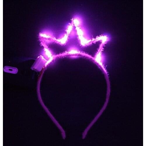 New Crown LED Light Up Headband Women Girls Flashing Headwear Hair Accessories Bar Concert Halloween Glow Party Supplies