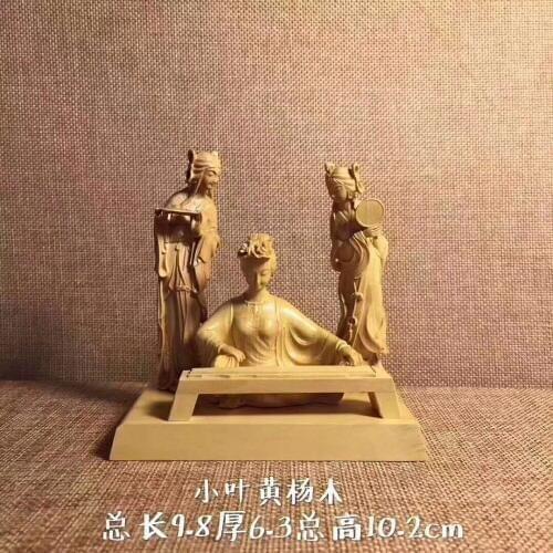 The new lobular boxwood carvings Xixiangji creative carved wood crafts tea pet car decoration