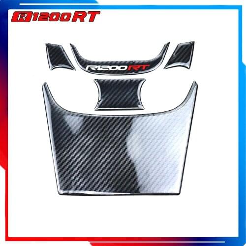 For BMW R1200RT 2005 - 2013 Black Motorcycle Tank Pad Protector 3D Gel 3D carbon fiber pattern fuel tank sticker