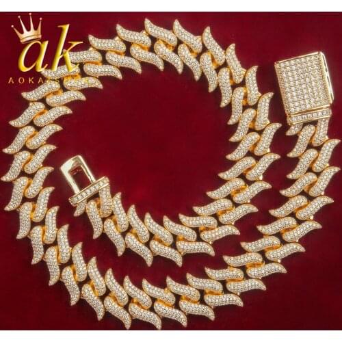 Mustache Cuban Chain Necklace Real Gold Plated Men Rock Street Jewelry