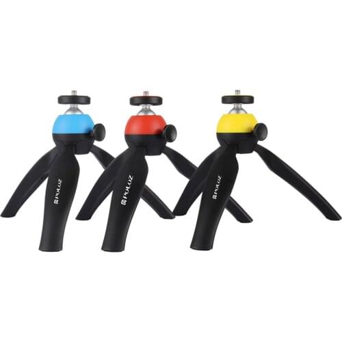 Portable ABS Metal Mini Pocket Tripod Mount 360 Degrees Ball Head 1/4 Inch Screw For Canon Nikon Sony DSLR Smart Phones Clamp