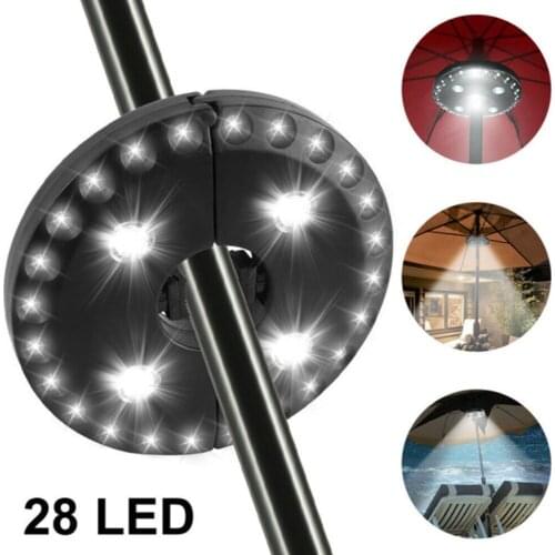 Portable Umbrella Light 28 LED Lights Outdoor Emergency Lighting Detachable Disc hanging light for Patio Umbrellas Camping Tents