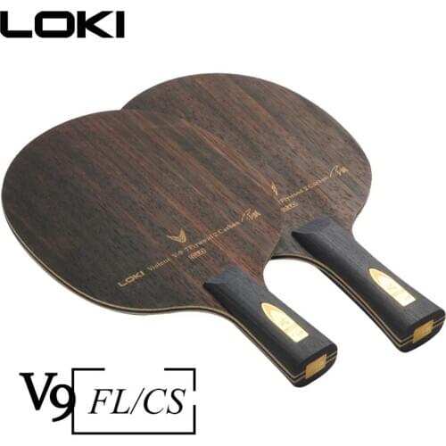 LOKI V9 Professional Ebony Carbon Table Tennis Paddle Blade 9 Layers Ping Pong Bat For Quick Attack Loop Drive Players