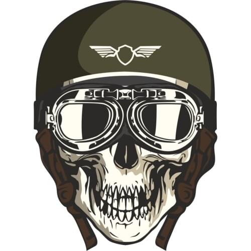 Airborne Skull Sticker Plane Extreme