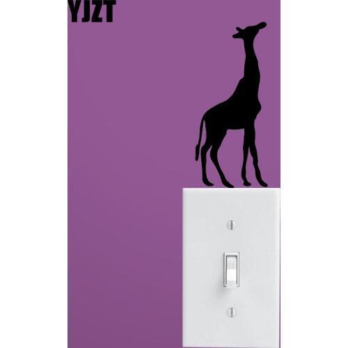 YJZT Giraffe Safari Animals Wall Switch Sticker BedRoom Decor Vinyl Decal 17SS0106