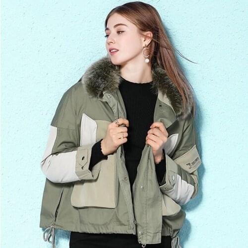 Women 2021 New White Duck Down Coat Liner Detachable Female Short Puffer Jackets Real Fox Fur Collar Hooded Down Jacket Parkas