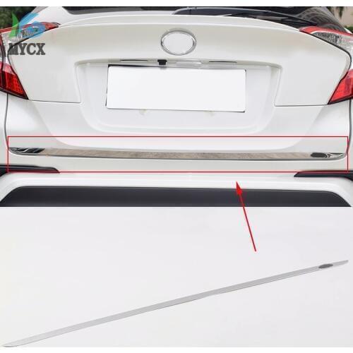 2017 2018 2019 For Toyota C-HR CHR C HR Stainless Rear Trunk Boot Tailgate Door Lid Cover Molding Trim Protectors Car accessory