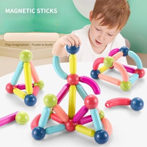 25-64Pcs Big Size Magnetic Stick Building Blocks Game Magnets Children Set Kids Magnets For children Magnetic Toy Bricks