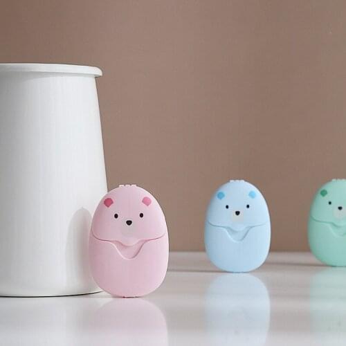 50Pcs Disposable Soap Paper Portable Cute Boxed Paper Soap Mini High Quality Scented Soap Slice Outdoor Travel Supplies