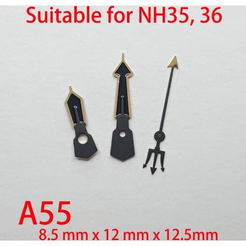 A55 suitable for NH35 watch pointers, watch accessories hand watch custom accessories NH36(No luminous)
