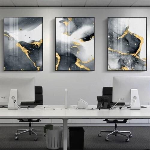 Abstract Modern golden black Canvas Painting Prints Luxury Wall Decorative Posters for Living Room Bedroom Home Decor Artwork