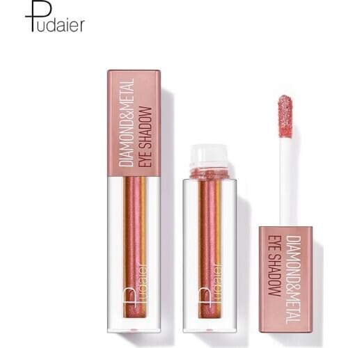 Pudaier Star Drill Bright Gold Liquid Eye Shadow Silkworms Brighten Polarized Base Metal EyeShadow Makeup Goods Cosmetic Gift