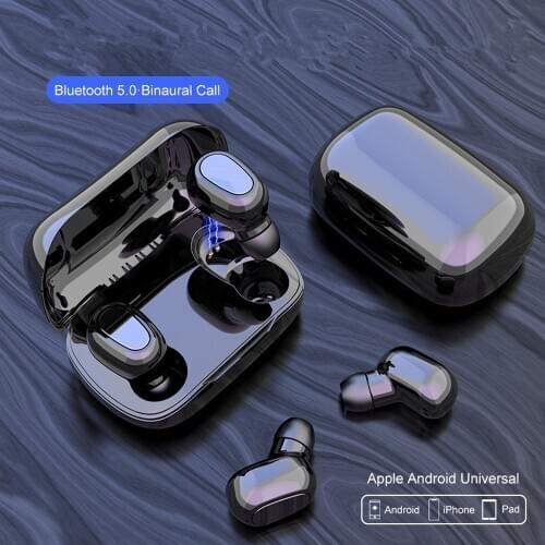 Bluetooth Earphone Wireless Earbuds 5.0 TWS Headsets Dual Earbuds Bass Sound for Huawei Xiaomi Iphone Samsung Mobile Phones