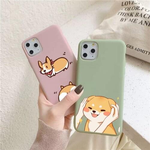 Cartoon Super Cute Corgi Phone Cases For iphone 11Pro 12pro MAX XR XS Max X 7 8 6s plus 12mini Fashion Soft TPU Cute Dog cover