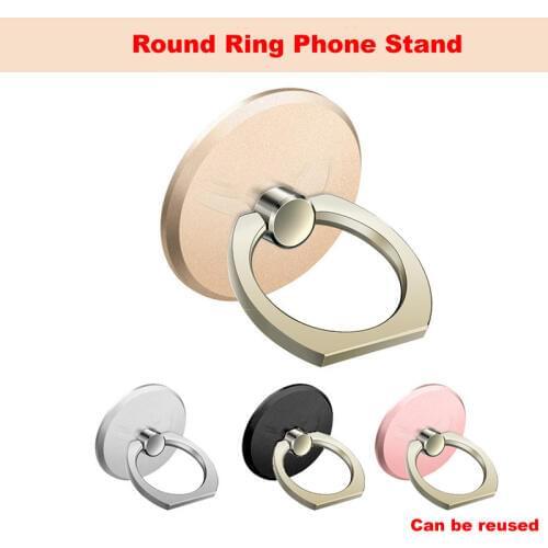 360 Degree Round Finger Ring Mobile Phone Smartphone Stand Holder For iPhone and all Smart Phone 6 colors