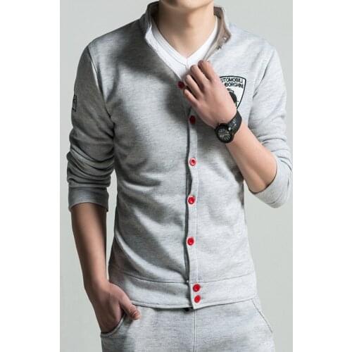 Mens wear suit spring outdoor sports casual mens long sleeved suit cardigan sweater suit