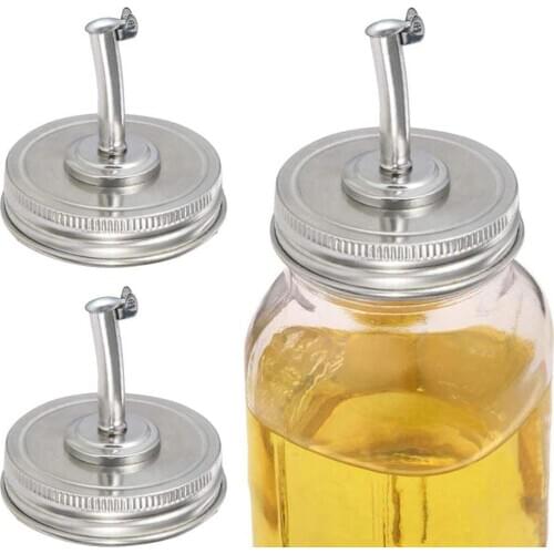 2Pcs 70mm Pour Spout Lids Oil Bottle Cover Silicone Washer Cap for Mason Jar Reusable Leak Proof Wear-resistant Can Cover