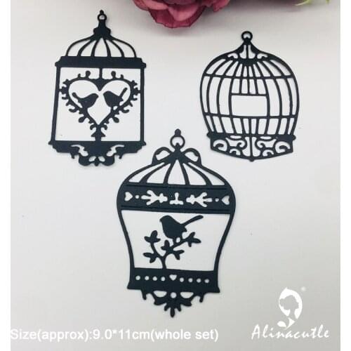 Metal Cutting Dies 3pc Birdcage DIY Scrapbooking Paper craft album Handmade Card Punch Die Cut Art Cutter Alinacutle
