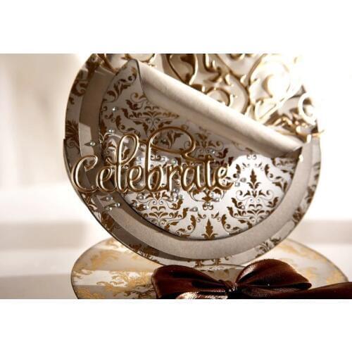 Letters Celebrate Metal Cutting Dies Stencil for DIY Scrapbooking Photo Album Embossing Paper Cards Making Decorative Crafts