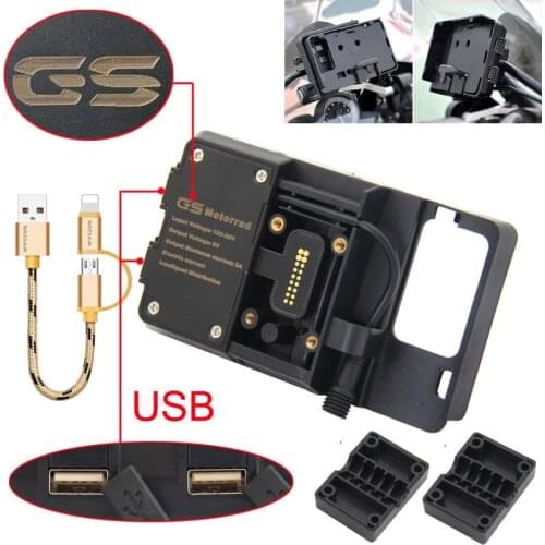 Mobile Phone USB Navigation Bracket Motorcycle USB Charging Mount For R1200GS F800GS ADV F700GS R1250GS CRF 1000L F850GS F750GS