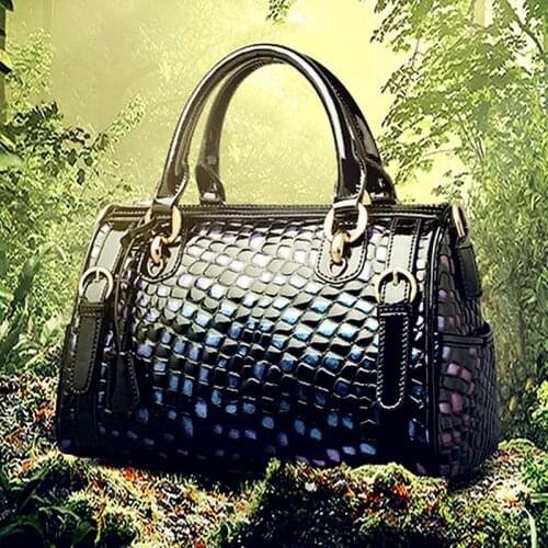 Fashion Leather Women handbags large-capacity Boston bag female leopard print Portable Tote bag ladies shoulder messenger bags