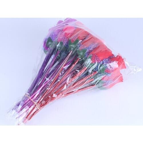 Cartoon pen rose ballpoint pen cute small gift personalized stationery primary school students prize to promote opening gifts