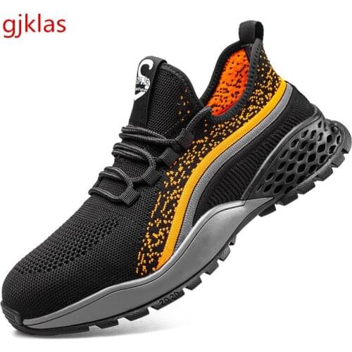 Steel Toe Safty Boots Men Summer Work Shoe Anti Piercing Lightweight Breathable Indestructible Working Shoes Man Safety Sneaker