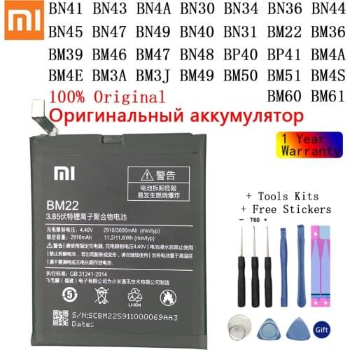 Xiao Mi Original Phone Battery for Redmi Note 3 3Pro 4 4X 5 7 Redmi 3S 3X 4X 4A 5A 5 Plus 6 Pro 7A Mi 5S 6 A2 Lite 6X Batteries
