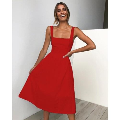 Dresses Woman Summer 2021 Ladies White Spaghetti Strap Backless Evening Womens Dress