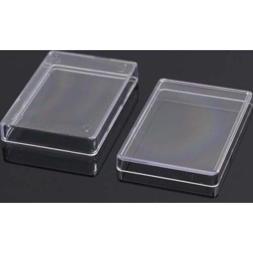 C5AA Rectangular Transparent Plastic Storage Case Playing Card Container Poker Cards Storage Box for Entertainment Venues
