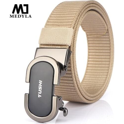 MEDYLA Canvas Belt Military Nylon Belt For Men Soft Real Nylon Outdoor Sports Army Tactical Belt Dropshipping