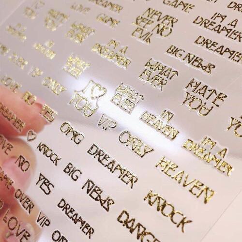 TSC series big size Tsc-141 letter 3d nail art stickers decal cheetsan brand template diy nail tool decorations