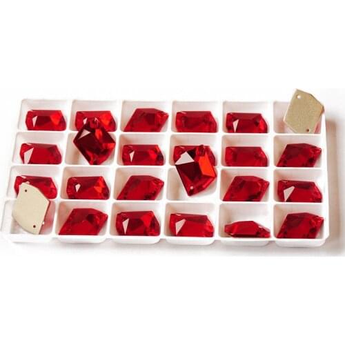 Sewing Crystal Glass Light Siam Color Cosmic Shape Rhinestones Sew On Flatback Beads Strass Stones For DIY Clothes Decoration