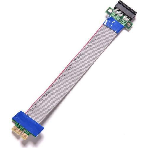 1 x Extension Cable PCI Express Flex Relocate Cable PCI-E 1X to 1x Slot Riser Card Extender Extension Ribbon for Bitcoin Miner