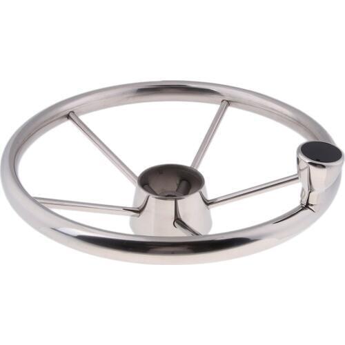 Universal 13.5'' Marine Boat Pontoon Steering Wheel 5 Spoke 3/4" Shaft