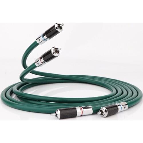 1Pair Furutech FA-220 OCC audio signal cable Amplifier DVD player Speaker Rhodium plated RCA interconnect cable