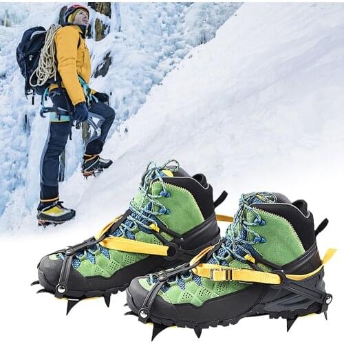 10 Teeth Antiskid Ice Traction Crampons Outdoor Climbing Winter Ice Walking Shoes Boots Grips Winter Crampons