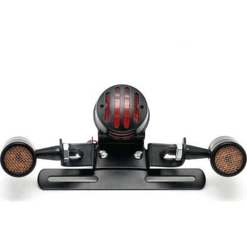 12v Motorbike Turn Signal Brake Stop Light Taillight License Plate Lamp Offroad Cruiser Chopper Cafe Racer Dirt bike Touring