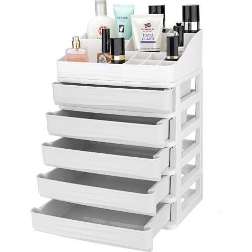 5 Layer Plastic Storage Drawer Colorful Desk Storage Drawer Box Organizer Sundries Cosmetics Makeup Container Home Office