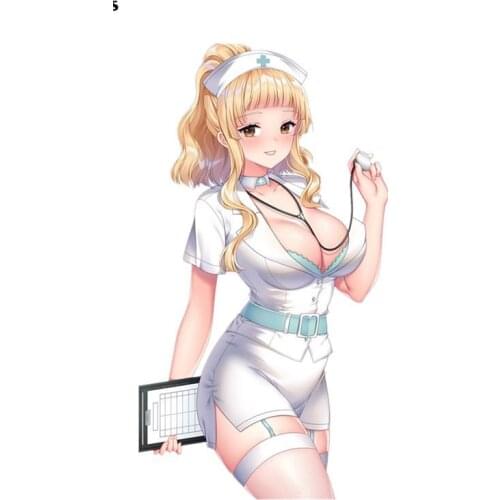 Anime Sex Girl Fine Decal Car Styling Decoration Door Body Window Vinyl Stickers Beauty Cartoon Protector Decal Kk17*10cm