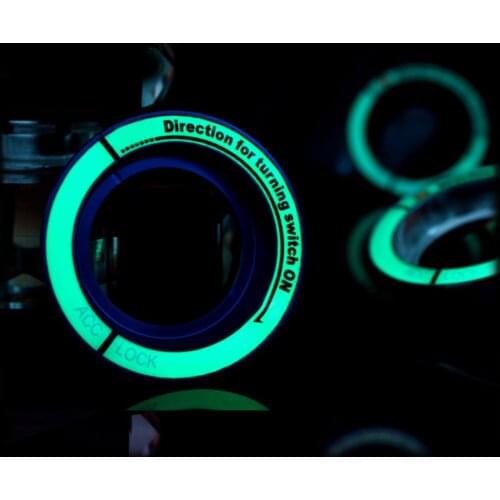 1 Piece luminous Ignition Key Switch Ring Cover Key Hole Circle Sticker For Ford Focus 2 3 4 MK2 MK3 MK4 Kuga Mondeo