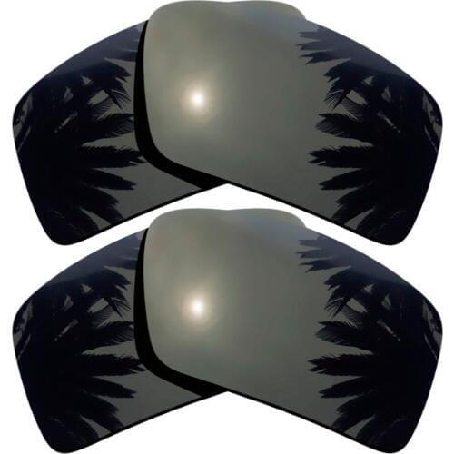 Black+Black) 2-Pairs Polarized Replacement Lenses for Eyepatch 2 100% UVA & UVB Protection