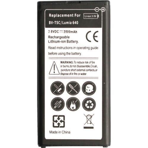 Ciszean 1x 3500mAh BV-T5C BVT5C 3.8VDC Replacement Battery For Nokia Microsoft Lumia 640 Lumia640 RM 1113 1073 Dual 1077
