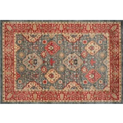 Flower Carpet Living Room Geometric Europe Home Decor Ethnic Rugs Colorful Bedroom Doormats Persian Vintage Mats Chair Cushion