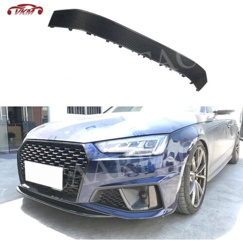 Dry Carbon Fiber Front Lip Spoiler Aprons For Audi A4 Sline Sport S4 Sedan 2018 2019 Bumper Shovel Protector Car Accessories