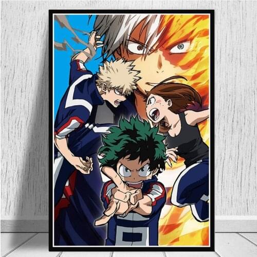 Home Decoration Canvas Prints Modern Pictures My Hero Academia Wall Art Anime Painting Modular Nordic Style Poster For Kids Room