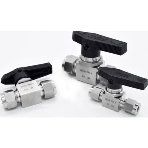 1/8" 1/4" 3/8" 1/2" 3/4" 3/4/6/8/10/12-20mm OD Tube Compression Ball Valve 316 Stainless Stel 915 PSI Water Gas Fuel Oil