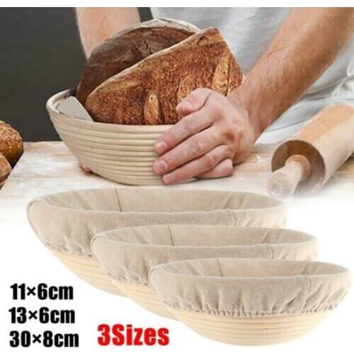 Natural Rattan Bread Storage Basket Various Shapes Baguette French Bread Basket Dough Fermented Baskets Kitchen Pastry Tool