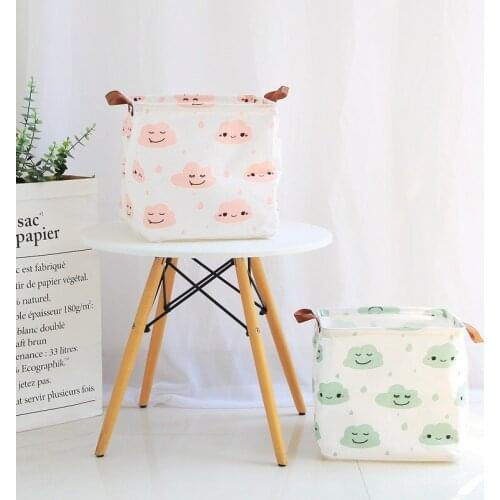 Storage basket cotton and linen storage box sundries clothes storage Nordic style